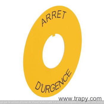  ETIQ D60 ARRET D'URGENCE 