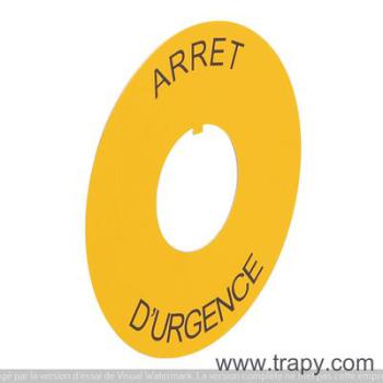  ETIQ D80 ARRET D'URGENCE 