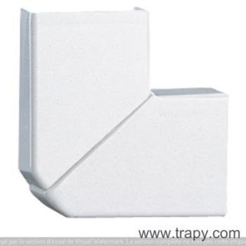  ANGLE PLAT 40X16 BLANC 