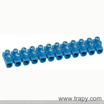  BARRETTE NYLBLOC 6MM2 BLEU 