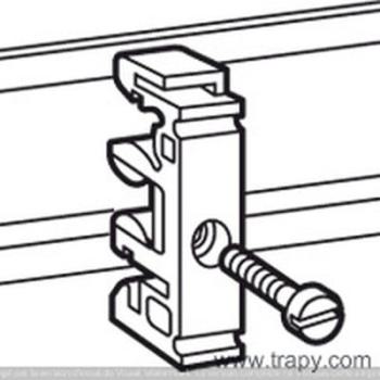  ADAPTATEUR BI RAIL  P/VIS 4MM 