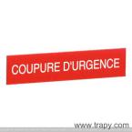  ETIQUETTE COUPURE D'URGENCE 