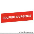  ETIQUETTE COUPURE D'URGENCE 