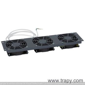  PLAQUE 19" 3U 3 VENTILATEURS 