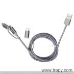  CABLE 3EN1 MICROUSB/USBC/LIGHT 