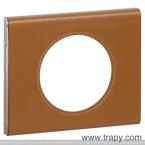  PLAQUE 1P CUIR CARAMEL 